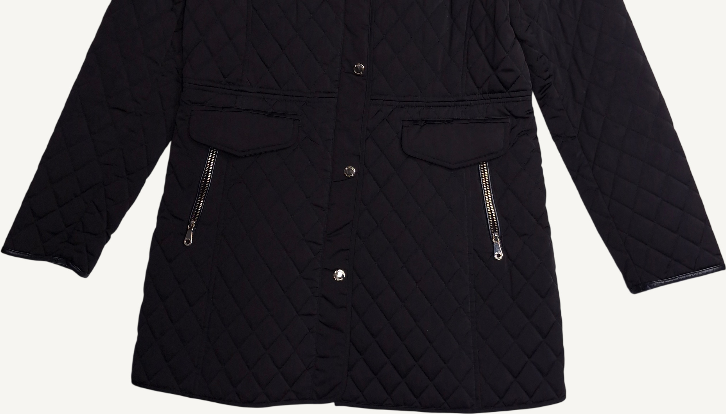 마시모두띠 Massimo Dutti 검정 퀼팅 집업 EUR XL