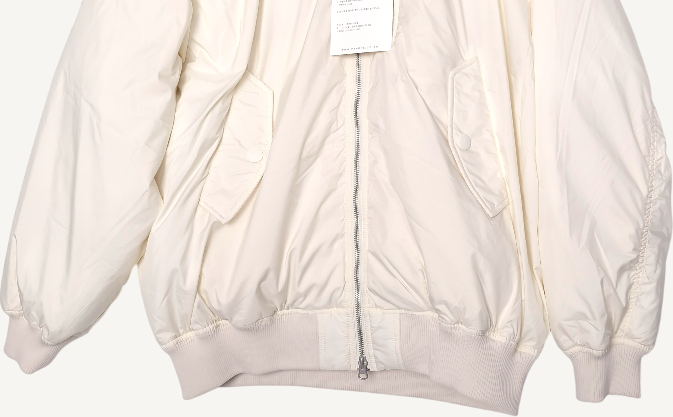 반원 아틀리에 VANONE ATELIER 크림 항공점퍼 FREE